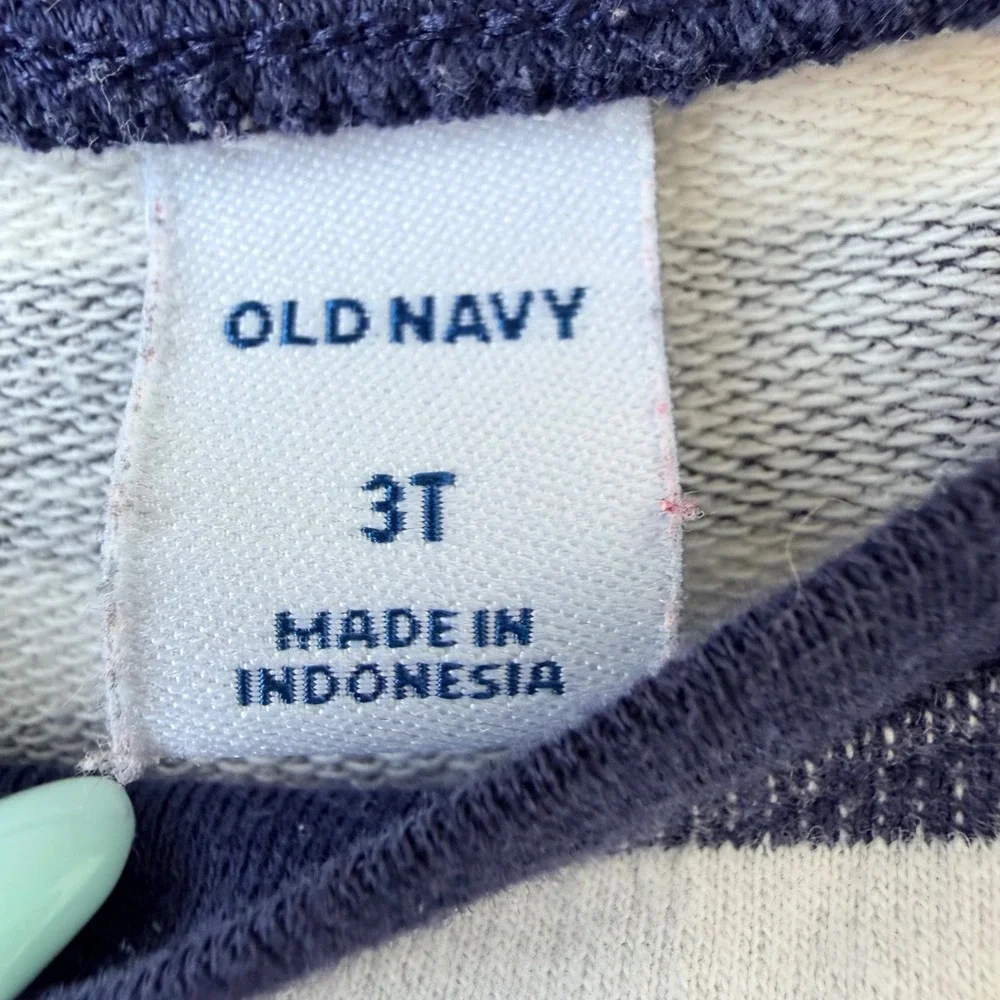 Old Navy Toddler Girls Nautical Stripe Tunic Dress 3T‎ Navy White Coastal Summer